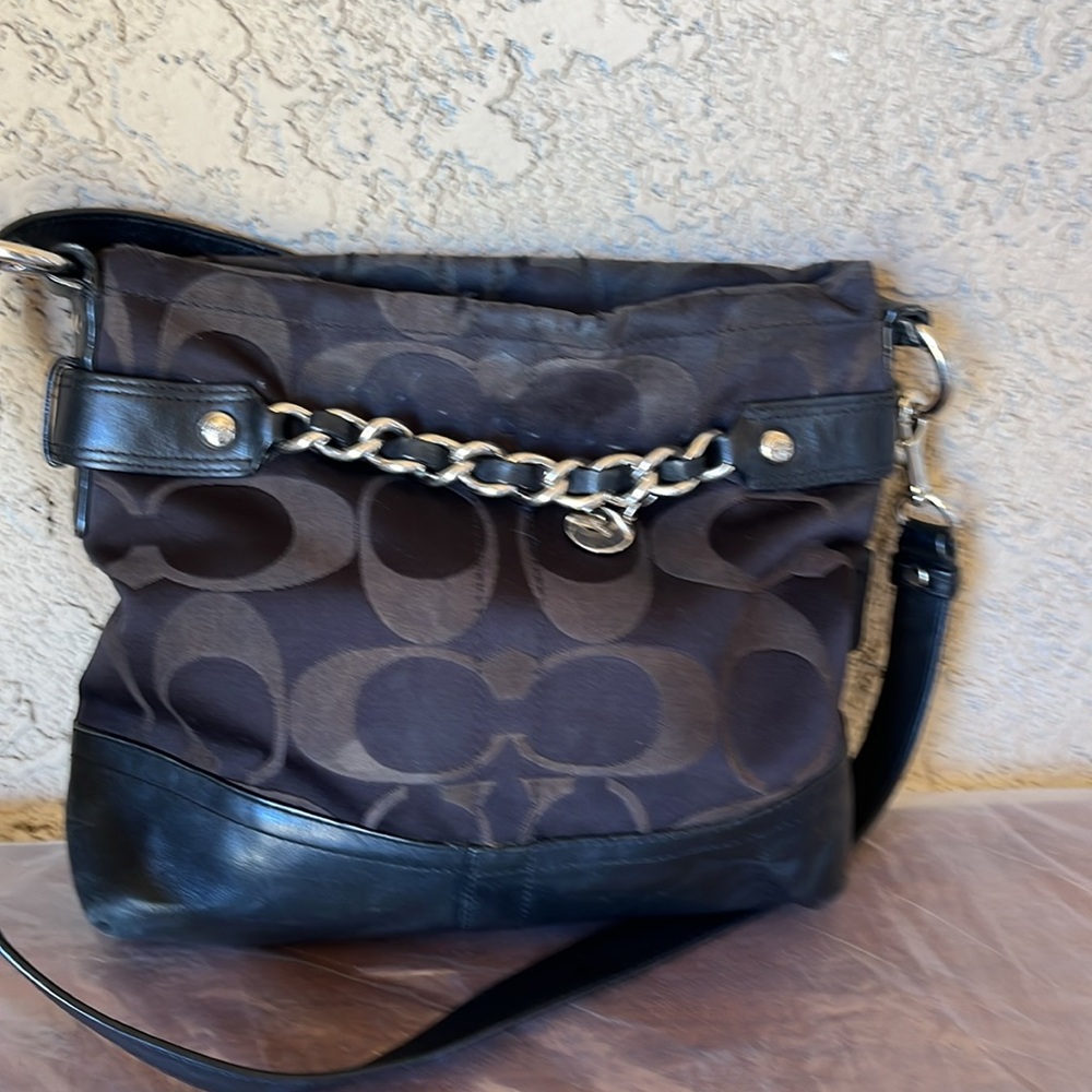 SALE- Coach -  Bags - Coach No. K1173-F18862  Black/ brown- Canvas/Leather